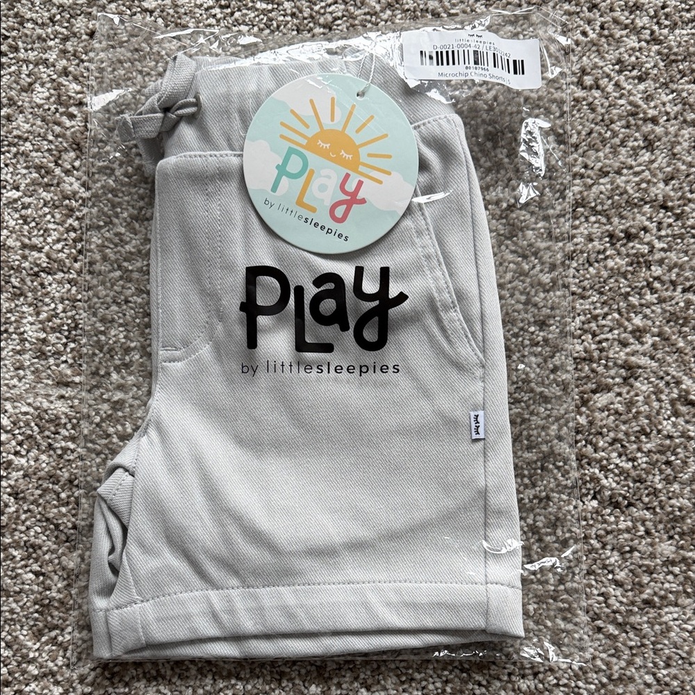 Little Sleepies Light Gray play shorts